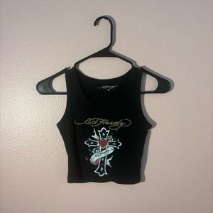Ed hardy cross design tank top